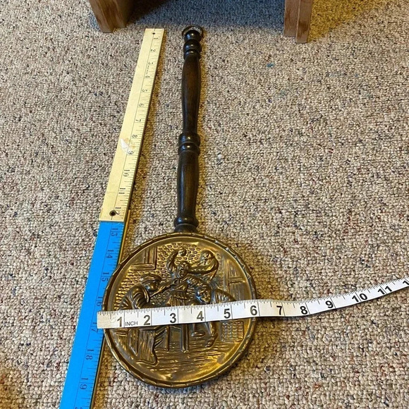 Unique Vintage Copper and Wood Wall Hanging Decor - Picture 2 of 7